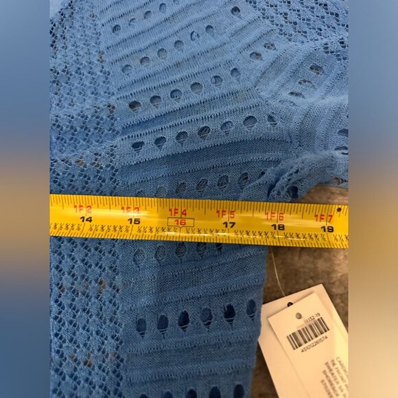 NWT Women’s Chico’s Open Cardigan Large/sz  2 The Front Pointelle 3/4 Sleeve $80 - Picture 7 of 9